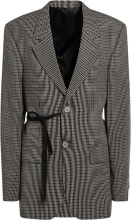 Balenciaga Jassen, Dames, Veelkleurig, S, Leer, Wrap Tailored Jacket