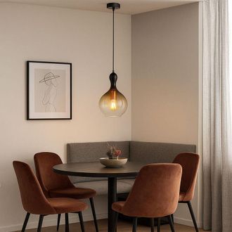 Globo Lighting Lampada a sospensione - Aladdin - nero - vetro - ø 23cm - - Globo