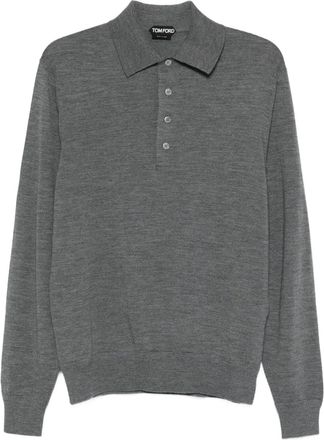 Tom Ford Polo A Maniche Lunghe-Uomo