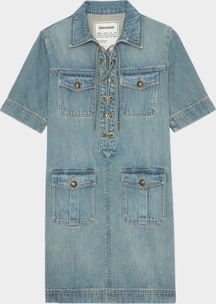Zadig&Voltaire Record Denim Mini Dress
