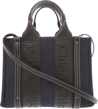 Chlo&eacute; Pre-owned Chloe Small Canvas Woody Tote Ladies SWDU7LAD8WT5F3O6