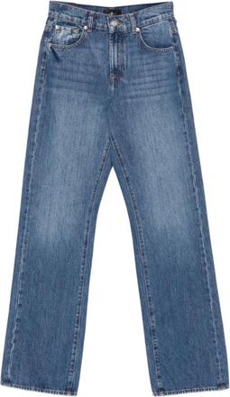 7 For All Mankind Tess Rechte jeans - Dames - Jeans - Blauw - Maat: W26 Denim