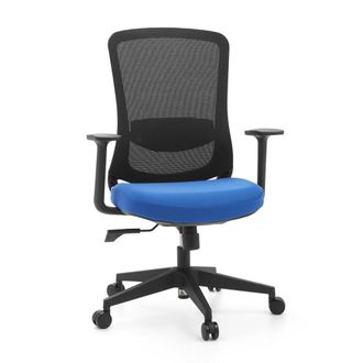 hjh OFFICE Silla home office tela / tejido de malla negro/azul