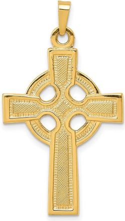 Diamond2Deal 14k Yellow Gold Celtic Cross Charm Pendant