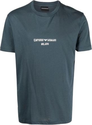Emporio Armani Basis Midnight Navy Unisex T-shirt - Heren - T-shirts - Blauw - XL - Katoen - Tops