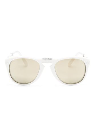 Persol Steve McQueen pilot-frame sunglasses - men - Acetate - 54 - White