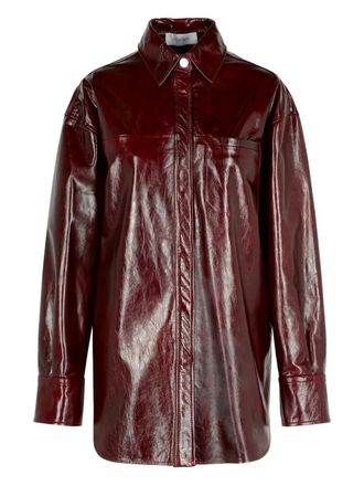 Sportmax nappa leather BOREL shirt - women - Calf Leather - 36 - Red