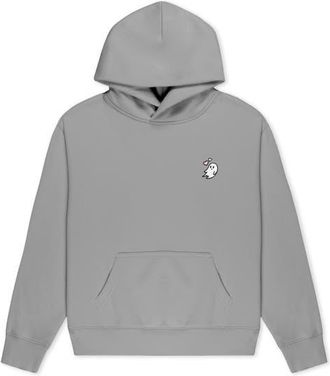 Dalix Heartly Ghost Relaxed Midweight Fleece Pullover Hoodie in Storm at Nordstrom, Size Xx-Large