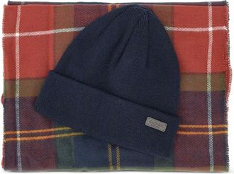 Barbour tartan logo patch hat (set) - men - Cotton/Modacrylic - One Size - Blue