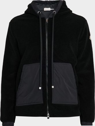 Moncler Mens Fleece Full-Zip Hoodie