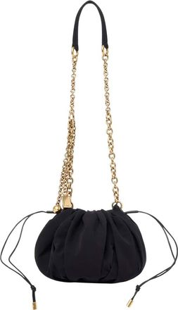 Chlo&eacute; Black Plisse Medium Shoulder Bag