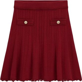Guess Rokken, Dames, Rood, M, Carmen Flared Swtr Rok