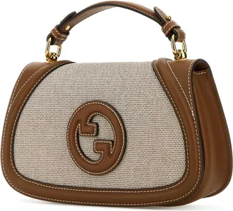 Gucci Womens Blondie Top Handle Bag Brown Leather