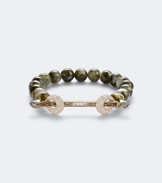 Ananya Chakra 18kt gold beaded bracelet with gemstones