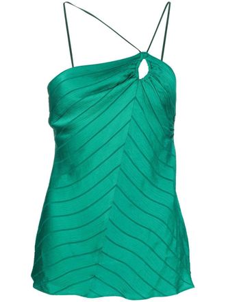 Forte_Forte halterneck fastening blouse - Green