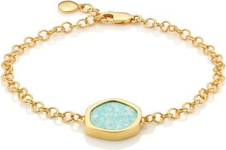 Monica Vinader Atlantis Amazonite Gem Bracelet, Gold Vermeil on Silver