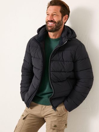 Fat Face FatFace Winkworth Navy Hooded Puffer Jacket