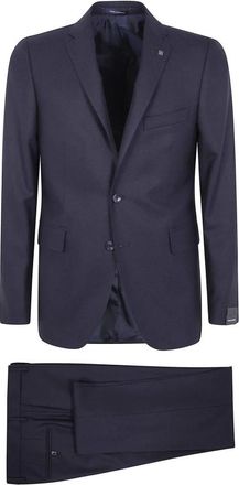 Tagliatore Tweedelig wollen pak - Heren - Business pakken - Blauw - XL - Wol - Kostuums
