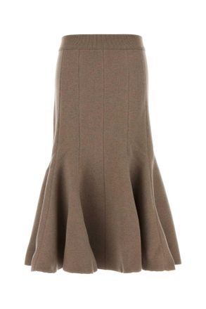 Bottega Veneta Cappuccino Cashmere Blend Skirt