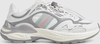 Gucci Mens Gucci 2.0 Sneaker, Grey, Fabric