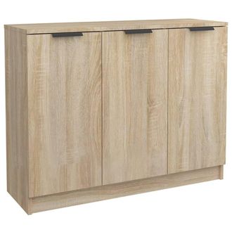 Berkfield Home Sideboard Sonoma Oak 90.5x30x70 cm Engineered Wood in Light Tan
