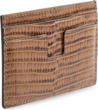 Tom Ford Mens Wallet T Line Brown Calf Leather & Cardholders