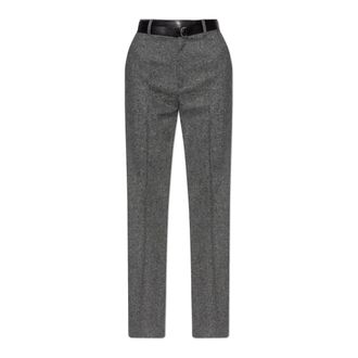 Maison Margiela Dames, Broeken, Grijs, Maat: XS Zijde