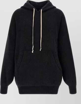 Rick Owens wool hooded oversized sweatshirt
