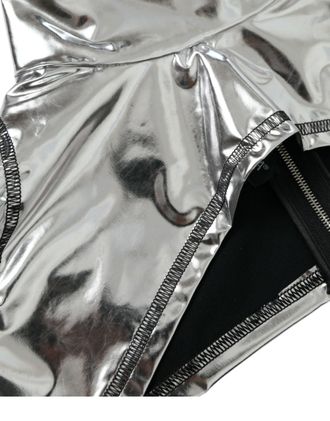 Dolce & Gabbana Womens Silver Polyester Stretch Top Elastane