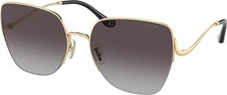 Coach HC7156D CL904 Asian Fit 90053C Womens Sunglasses Gold Size 60