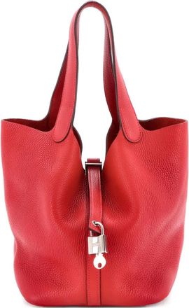 Herm&egrave;s Picotin Lock Bag Clemence MM bucket bag - Rood