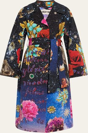 Libertine - Libertine Vienna Starry Night Redux Belted Long Wrap Coat