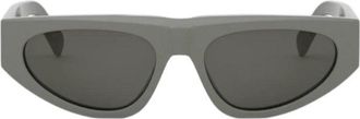 Celine CL40315U93A Geometric Full Rim Sunglasses - Green