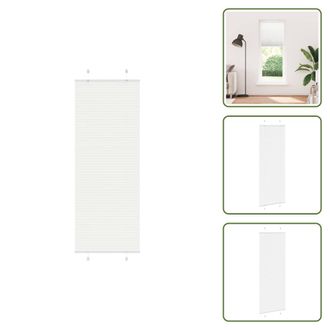 vidaXL Privacidad - Vidaxl Estor Plisado Blanco 80x200 Cm Tela Ancho 79,4 Cm Poli&eacute;ster - Protecci&oacute;n Solar