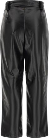 Twin-Set Leather-Effect Coated Trousers - Black