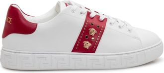 Versace Greca Embellished Sneakers - Heren - Sneakers - Wit - 44 EU - Schoenen