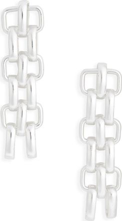 Karine Sultan Hammered Square Drop Earrings in Silver at Nordstrom Rack