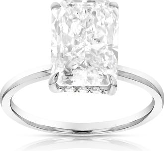 Vir Jewels 4 cttw Lab Grown Diamond Engagement Solitaire Ring in 14K White Gold For Women