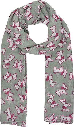 World of Shawls Pug Dog, Dachshund Dogs, Spaniel Dog, Jack Russell Print Scarf - All Seasons Lovely Soft Scarf Wraps Shawl Scarves (Scottie/Westie Dog Print Scarf Sil
