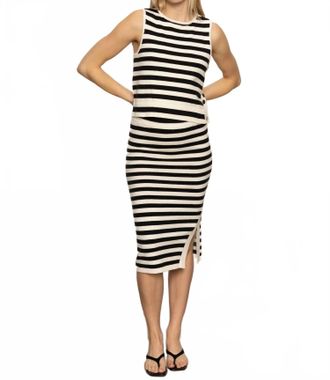Sanctuary Side Slit Midi Skirt In Black/macrame