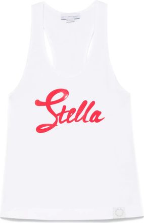 Stella McCartney Canotta con stampa Stella - Bianco