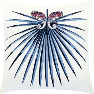 Elaine Smith Chameleon Jacquard Indoor & Outdoor Woven Accent Pillow in Capri at Nordstrom, Size 22X22