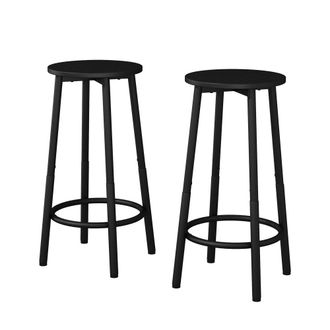 Vicco Taburete De Bar Conjunto De 2 Edmonton, Negro, 31.5 X 64 Cm 2 Partes Vicco