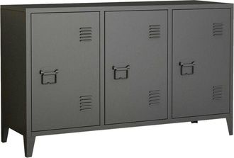 Dmora Credenza Mora, Buffet da soggiorno, Madia da salotto, Dispensa da cucina, 120x40 h73 cm, Ardesia - Dmora