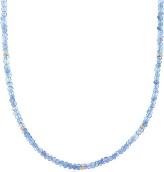 The Lovery Blue Topaz Bead Necklace