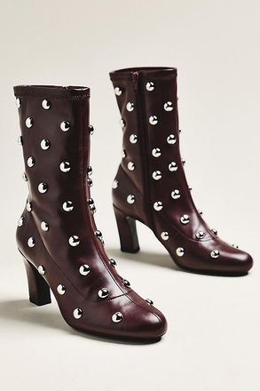 Maeve Studded Stretch Ankle Boots