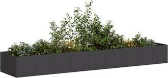 vidaXL Jardinera Acero Negro 360x80x40 Cm Vidaxl