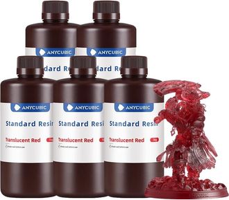 OEM Resina Para Impresi&oacute;n 3d, Viscosidad Media, Curado R&aacute;pido, 5 Kg - Trans-red
