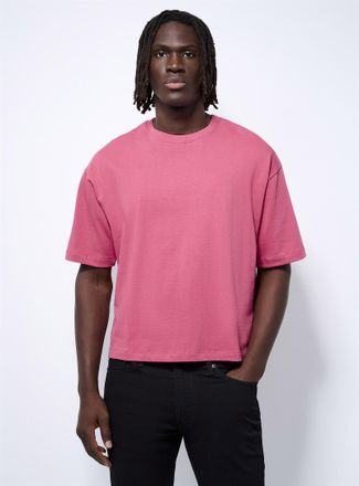 Le 31 Mens Cropped T-shirt Oversized fit