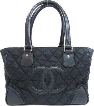 Chanel Black Nylon Tote Bag (Pre-Owned)